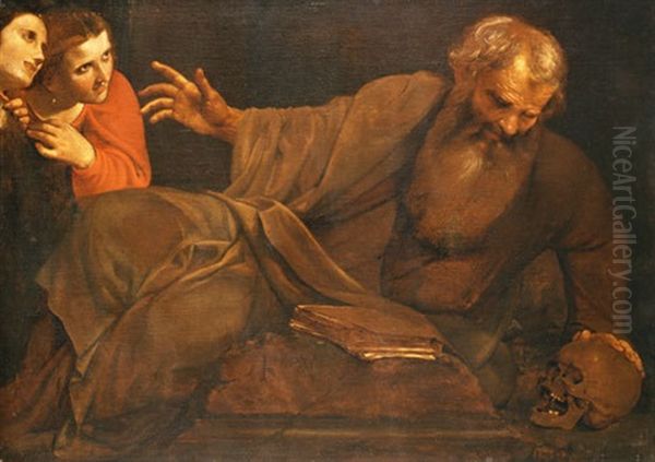 Tentazioni Di Sant'antonio Abate Oil Painting by Angelo Caroselli