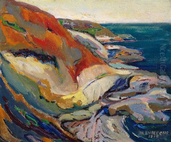 Along The Cliff, Beacon Hill, Victoria Oil Painting by Emily M. Carr