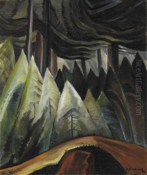 Forest Light Oil Painting by Emily M. Carr