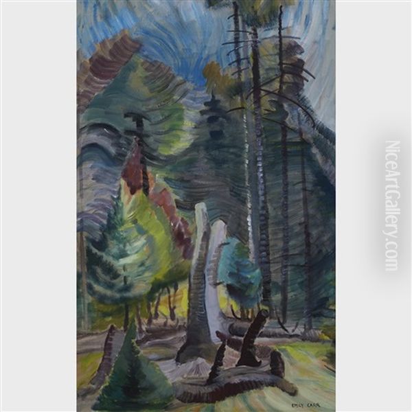 Forest Clearing Oil Painting by Emily M. Carr
