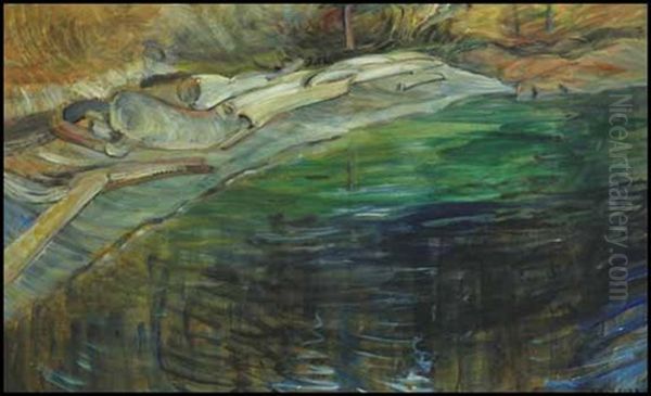 Westcoast Seashore Oil Painting by Emily M. Carr