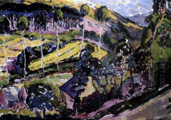 Brittany Landscape Oil Painting by Emily M. Carr