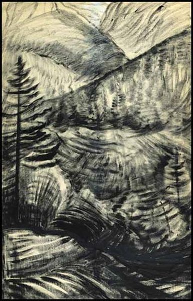 Grey Forest Oil Painting by Emily M. Carr