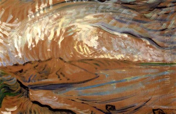 Swirling Sky, Bc Coast Oil Painting by Emily M. Carr