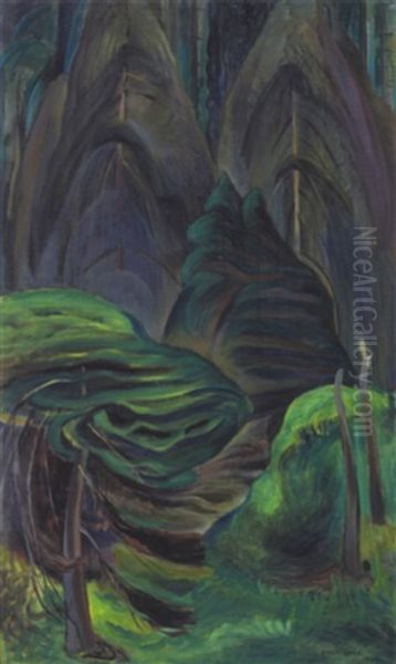 Quiet Oil Painting by Emily M. Carr