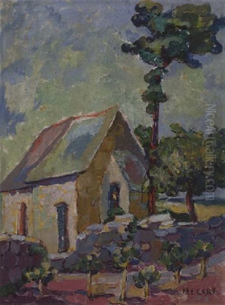 Brittany Cottage Oil Painting by Emily M. Carr