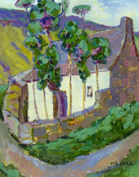 Brittany Cottage Oil Painting by Emily M. Carr