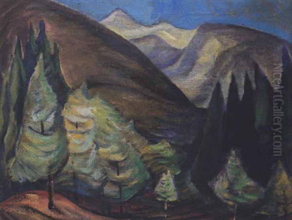 Skeena Valley, B.c. Oil Painting by Emily M. Carr