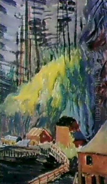 At Nootka, B.c. Oil Painting by Emily M. Carr