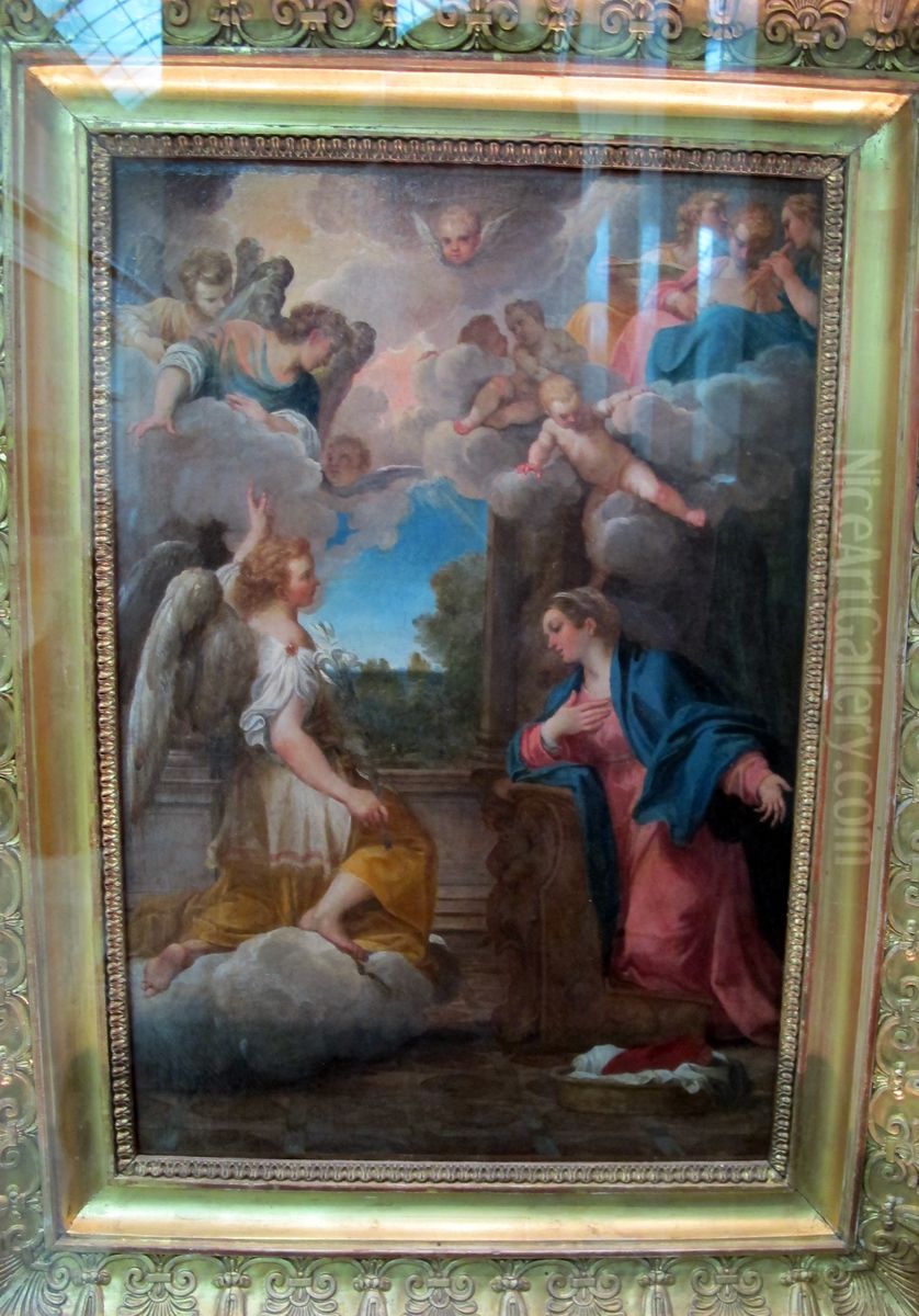 L'annonciation Oil Painting by Agostino Carracci