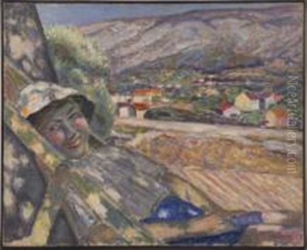 Femme Au Repos Oil Painting by Augustin Carrera