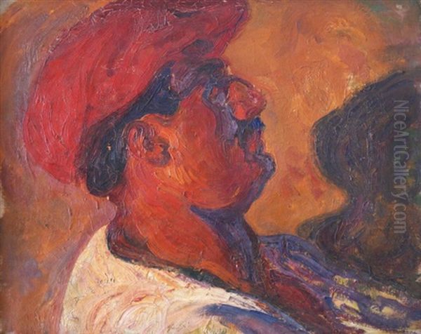 Homme Au Chapeau Oil Painting by Augustin Carrera