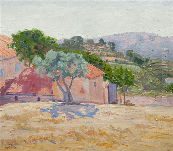 Vue Du Mas Oil Painting by Augustin Carrera