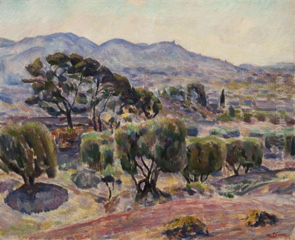 Paysage En Provence Oil Painting by Augustin Carrera