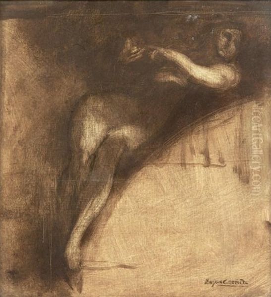 Etude Pour La Mathematique Oil Painting by Eugene Carriere