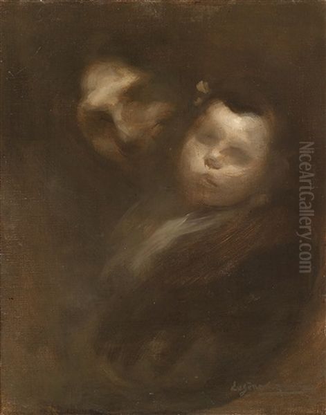 Mutter Und Kind Oil Painting by Eugene Carriere