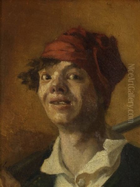 Huntsman Oil Painting by Eugene Carriere