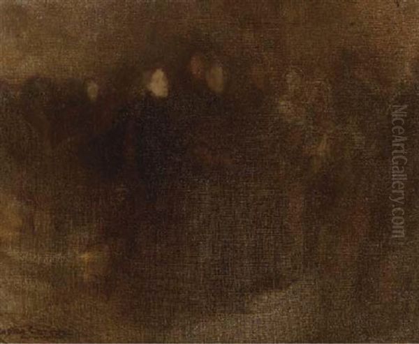 The Pedestrians Oil Painting by Eugene Carriere