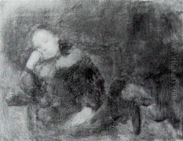 La Reverie Oil Painting by Eugene Carriere