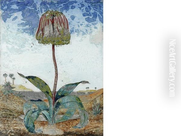Exotic Flower Oil Painting by Dora Carrington