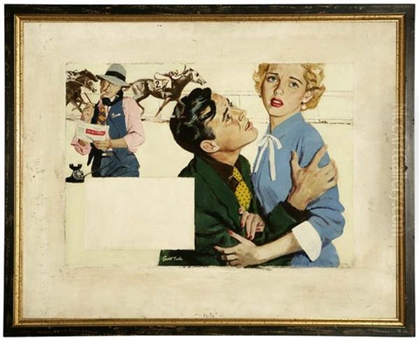 Race Track Scenes Oil Painting by Pruett Carter