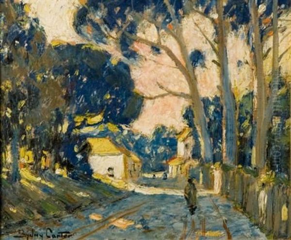A Road Near Claremont, Cape Oil Painting by Sydney Carter