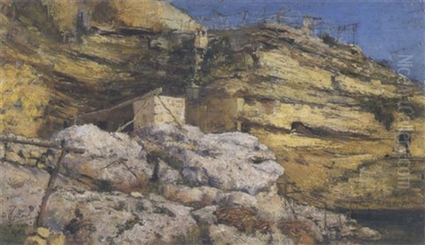 Roccia Di Castro Oil Painting by Giuseppe Casciaro