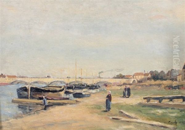 Les Berges Oil Painting by Alfred Casile