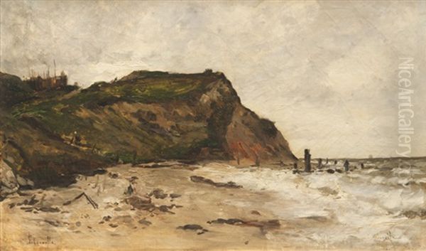 Falaises En Bord De Cote Oil Painting by Alfred Casile