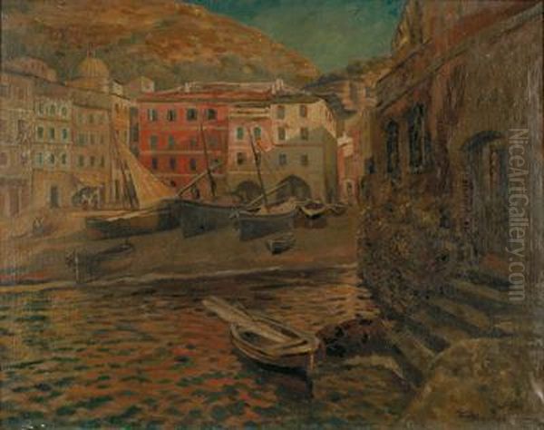 Motiv Aus Cinque Terre Oil Painting by Eduard Ameseder