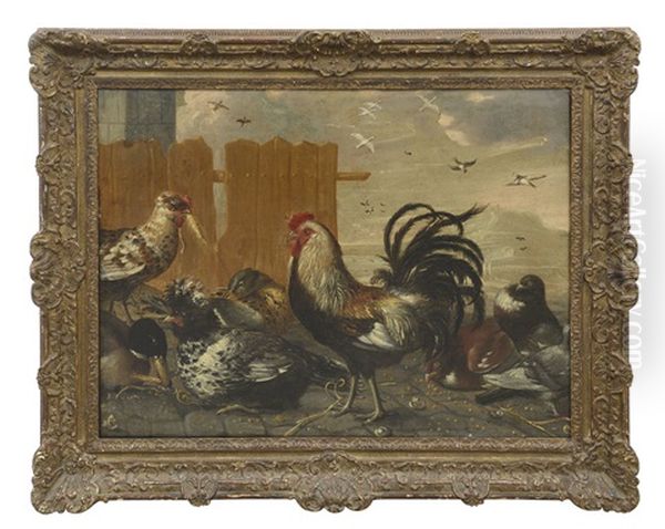 Animali Da Cortile Oil Painting by Giovanni Agostino Cassana