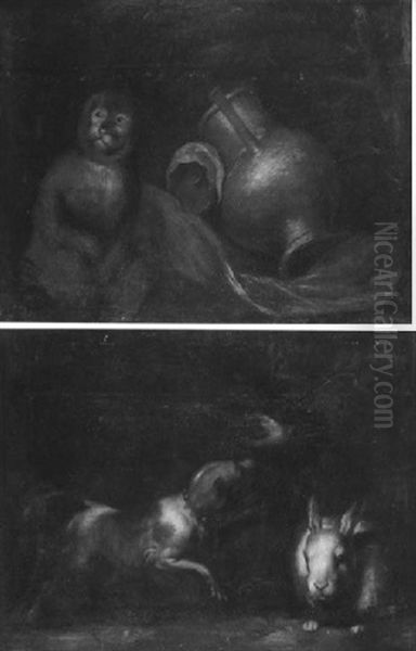 Affe Neben Einem Krug Oil Painting by Giovanni Agostino Cassana