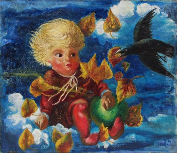 Herbst (constantin Traumt) Oil Painting by Pol Cassel