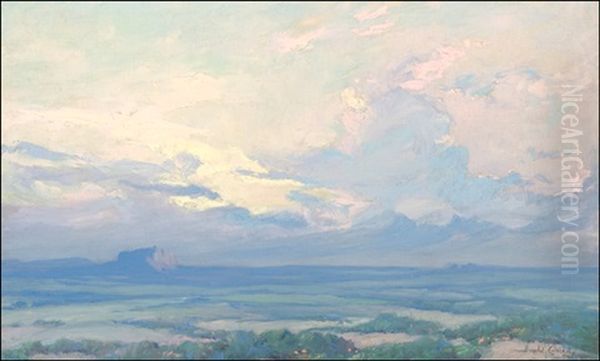 Passing Storm, Enchanted Mesa Oil Painting by Gerald Cassidy