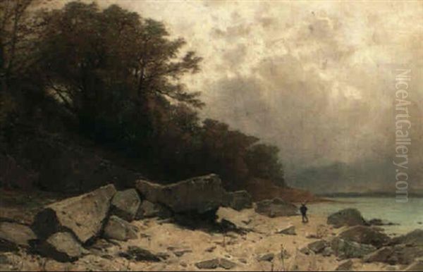 Bretonische Landschaft Oil Painting by Gustave Eugene Castan