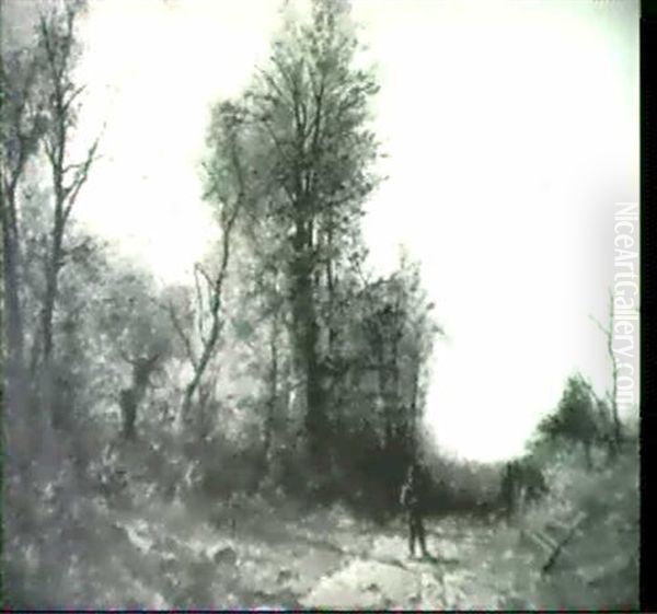 Herbstlandschaft Oil Painting by Gustave Eugene Castan