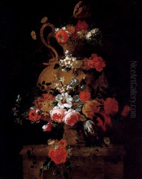Tonvase Mit Blumen Oil Painting by Pieter Casteels III