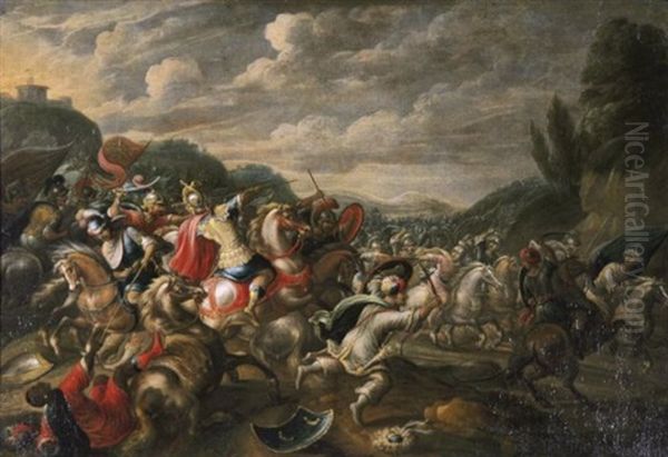 Reiterschlacht Oil Painting by Pauwels Casteels