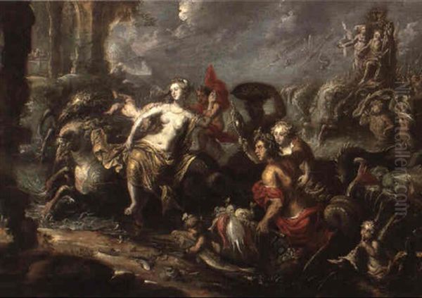 Neptun Und Amphitrite Oil Painting by Pauwels Casteels