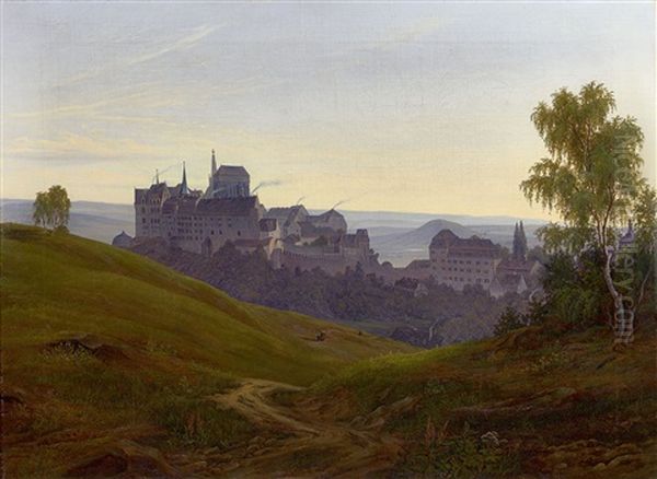 The Albrechtsburg In Meissen Oil Painting by Anton Castell