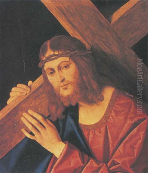 Christ Bearing The Cross Oil Painting by Vincenzo di Biagio Catena