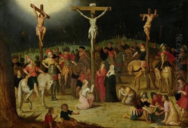 Kreuzigungsszene Oil Painting by Louis de Caullery