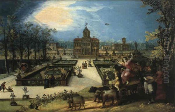 Le Triomphe De Flore Oil Painting by Louis de Caullery