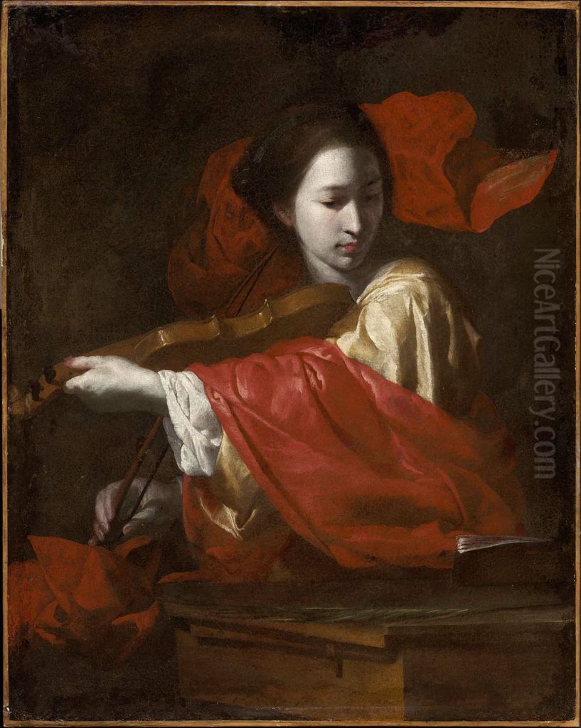 Saint Cecilia Oil Painting by Bernardo Cavallino