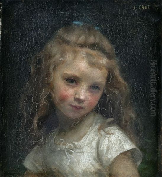 Portrait De Jeune Fille Oil Painting by Jules Cyrille Cave