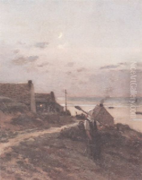 At The End Of The Day Oil Painting by Marie, Nee Guillet Cazin