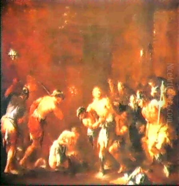 Martirio Di Due Santi Oil Painting by Andrea Celesti