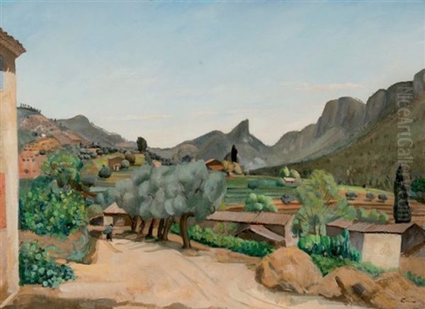 Route Provencale Oil Painting by Edmond Ceria