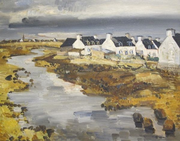 Les Maisons Blanches Oil Painting by Edmond Ceria