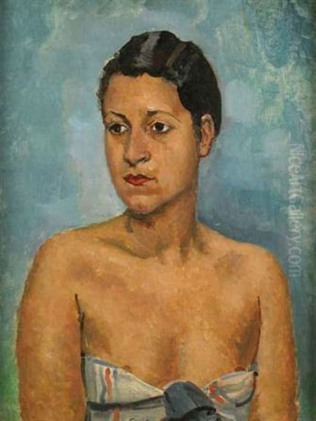 Buste De Creole Oil Painting by Edmond Ceria